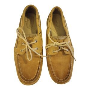 Sperry leather rubber bottom lace up loafers